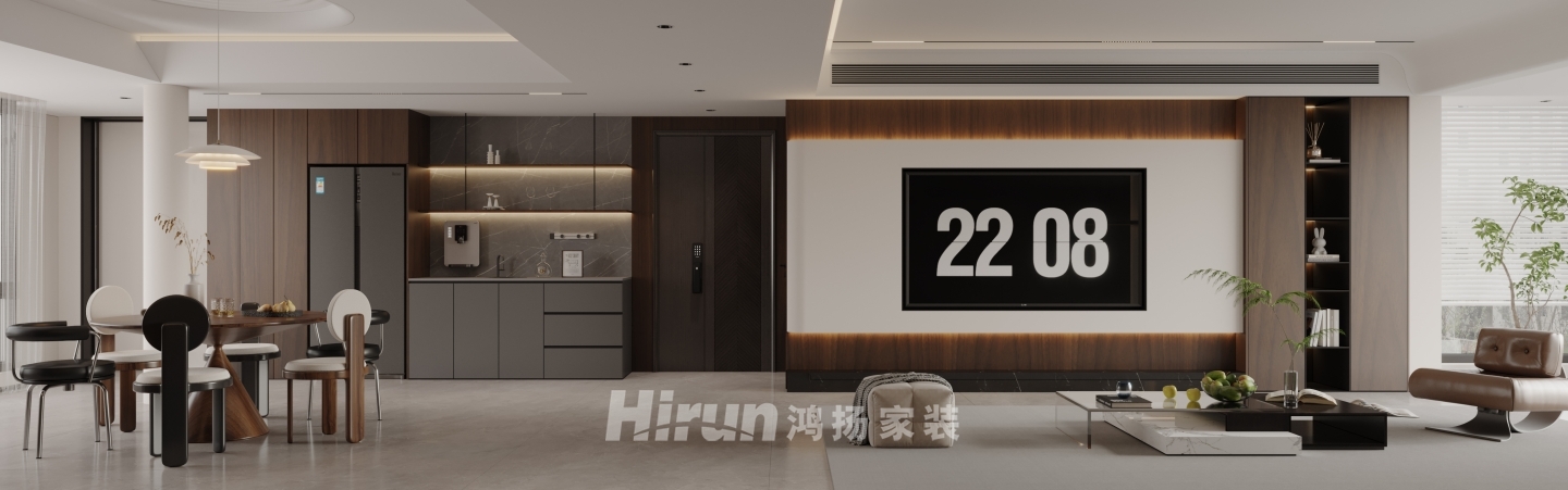 翡翠年華200㎡雅致現代大平層 裝修案例效果圖-1