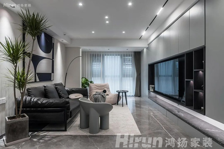 130㎡雅致空間，重點突出收納+優(yōu)化裝飾，質(zhì)享灰調(diào)美學(xué)生活